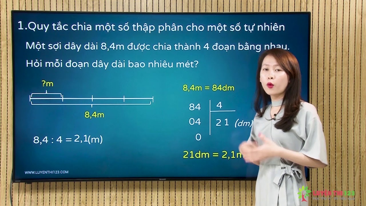 Chia số thập phân cho số tự nhiên