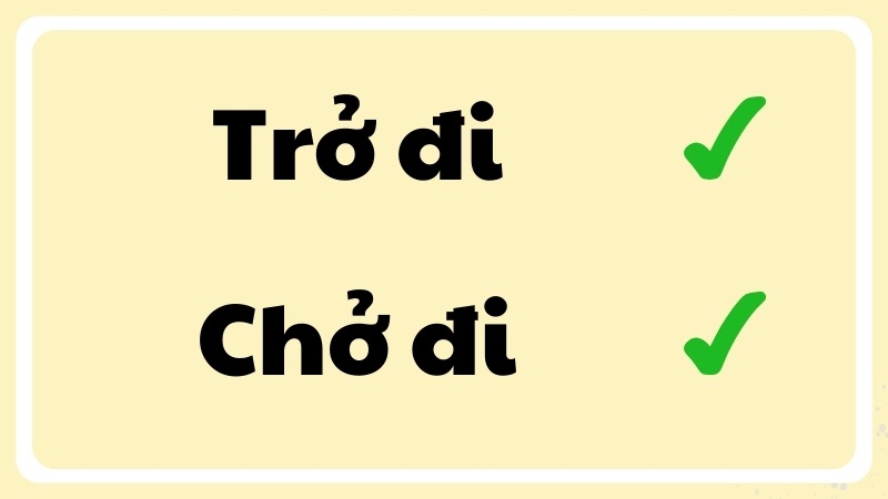 Chở đi chơi hay trở đi chơi?