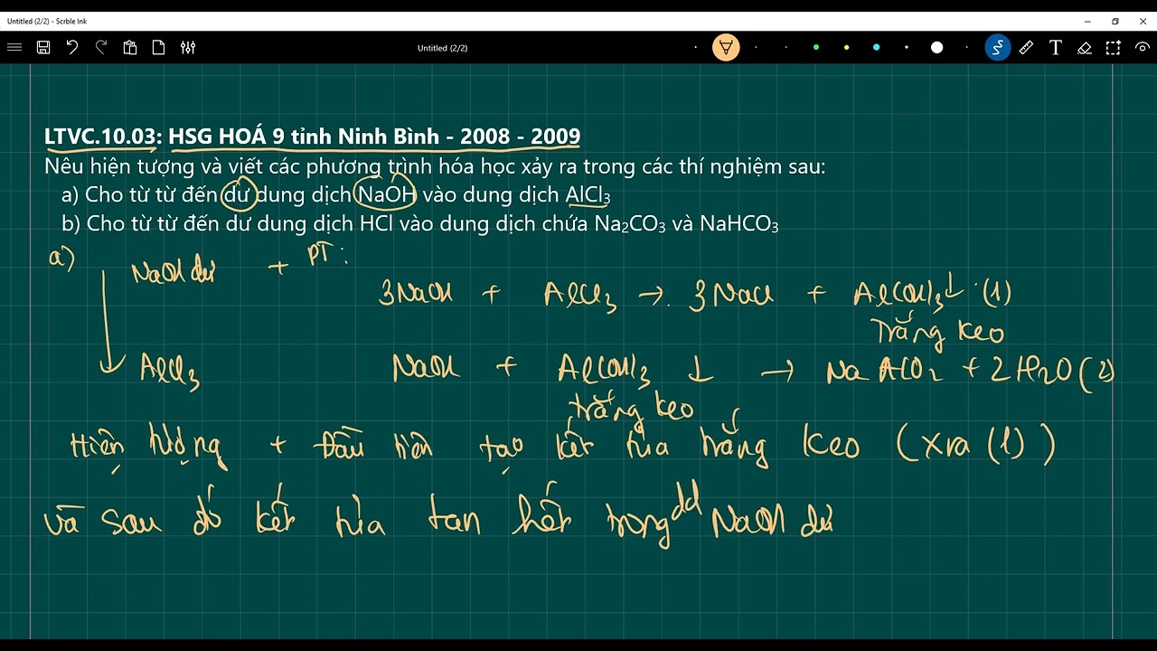 Cho dung dịch NaOH dư vào dung dịch AlCl3