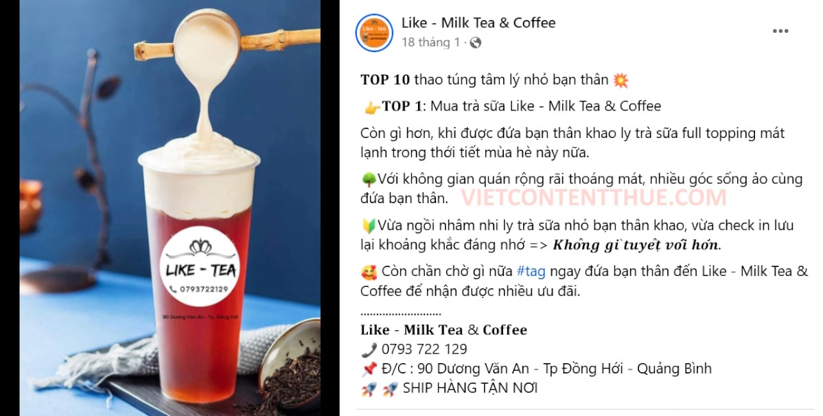Những Bài Đăng Bán Trà Sữa Hay Nhất Thu Hút Khách Hàng Gallery 1
