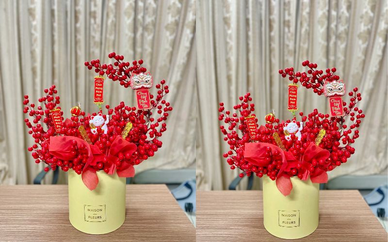 Cách Cắm Cành Đào Đông Đỏ Gallery 1