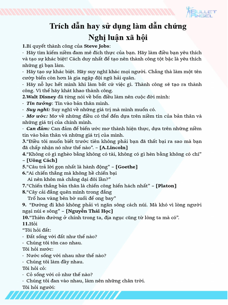 Những Trích Dẫn Hay Cho Nghị Luận Xã Hội Gallery 1