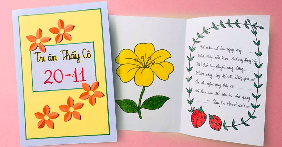 Làm Thiệp 20/11 Lớp 6: Những Ý Tưởng Hay và Hướng Dẫn Chi Tiết Gallery 1