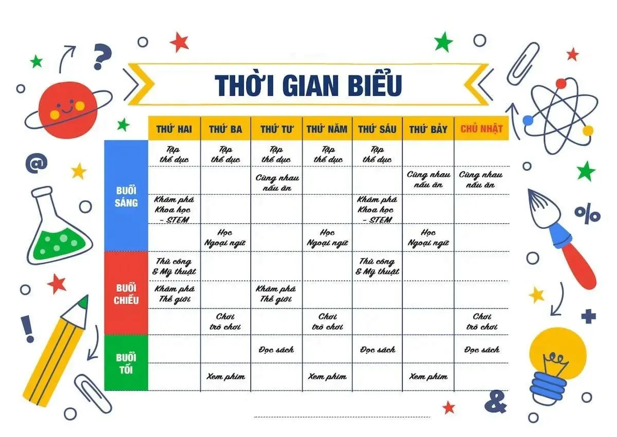 Cách Vẽ Thời Gian Biểu Hiệu Quả và Dễ Dàng Gallery 1