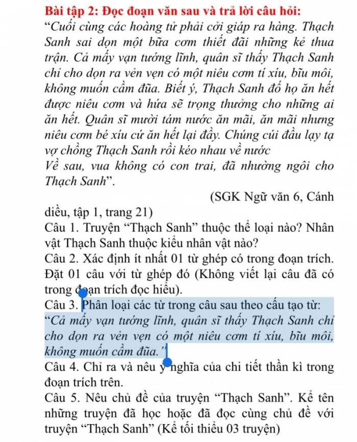 Chủ đề của truyện Thạch Sanh là gì?