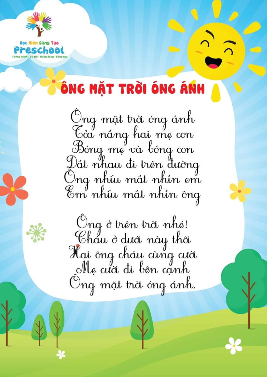 Những Bài Thơ Hay Cho Trẻ Mầm Non Gallery 1