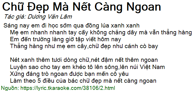 Chữ đẹp mà nết càng ngoan