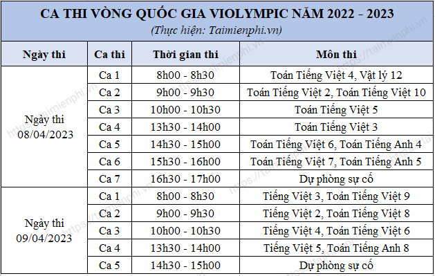 Lịch Thi Violympic Năm 2023 Gallery 2