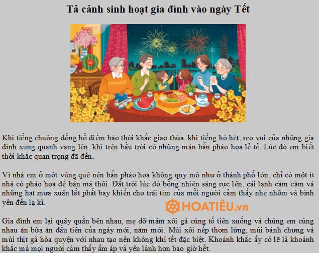 Tả cảnh đón giao thừa của gia đình em Gallery 1