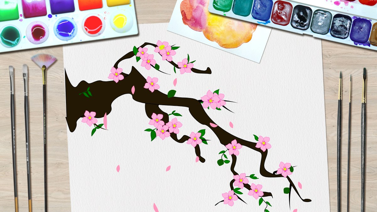 Cách Vẽ Cành Đào Gallery 1