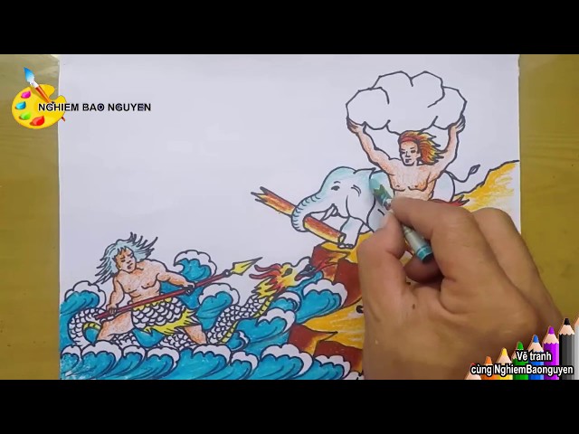 Cách Vẽ Sơn Tinh Thủy Tinh Đơn Giản Gallery 1