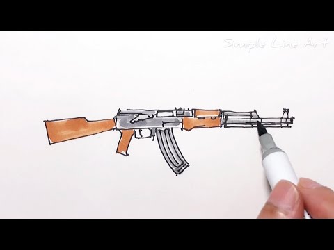 Cách Vẽ Súng AK47 Chi Tiết, Dễ Hiểu Gallery 1