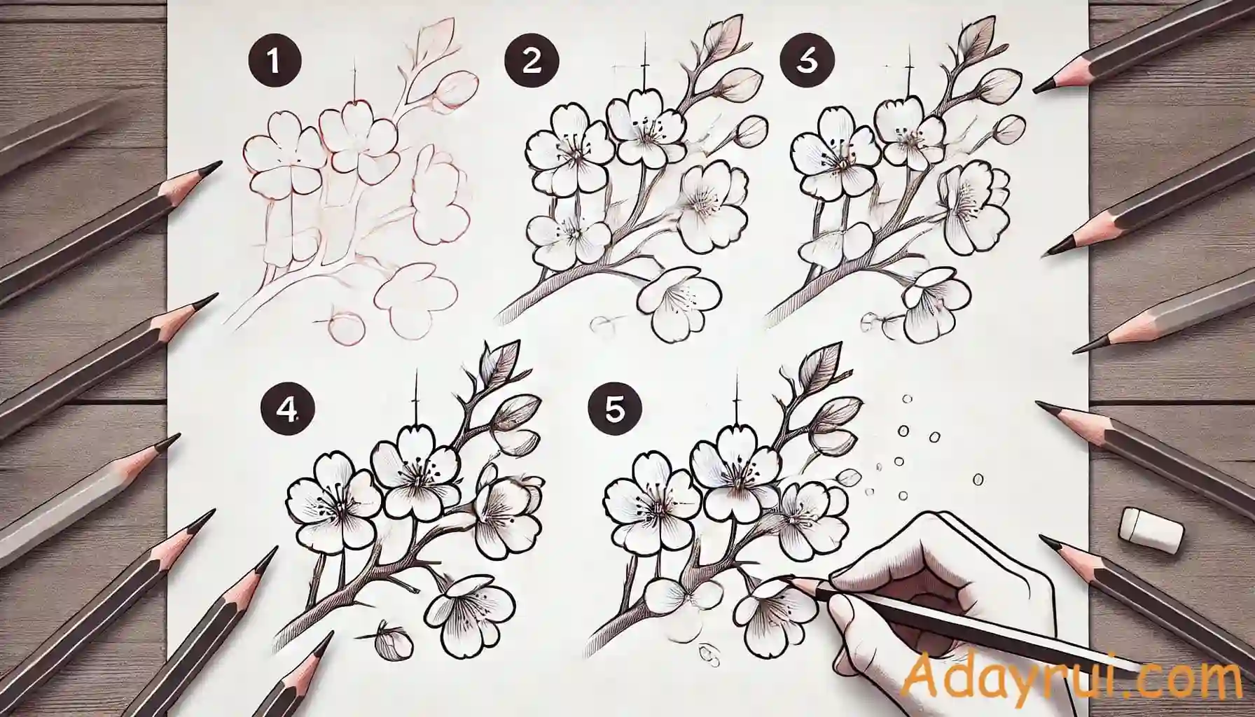Vẽ Hoa Anh Đào Rơi Gallery 1