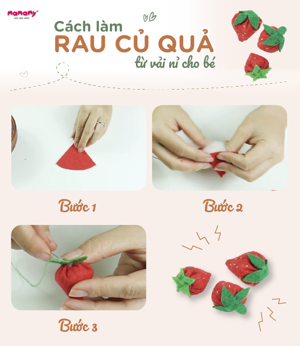 Cách làm rau củ quả bằng vải nỉ Gallery 1