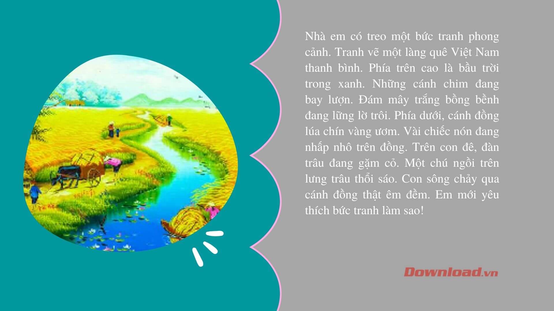 Tả về bức tranh lớp 3 Gallery 1