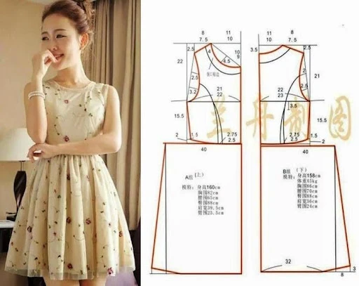 Cách Cắt Váy Xòe Liền Thân Gallery 1