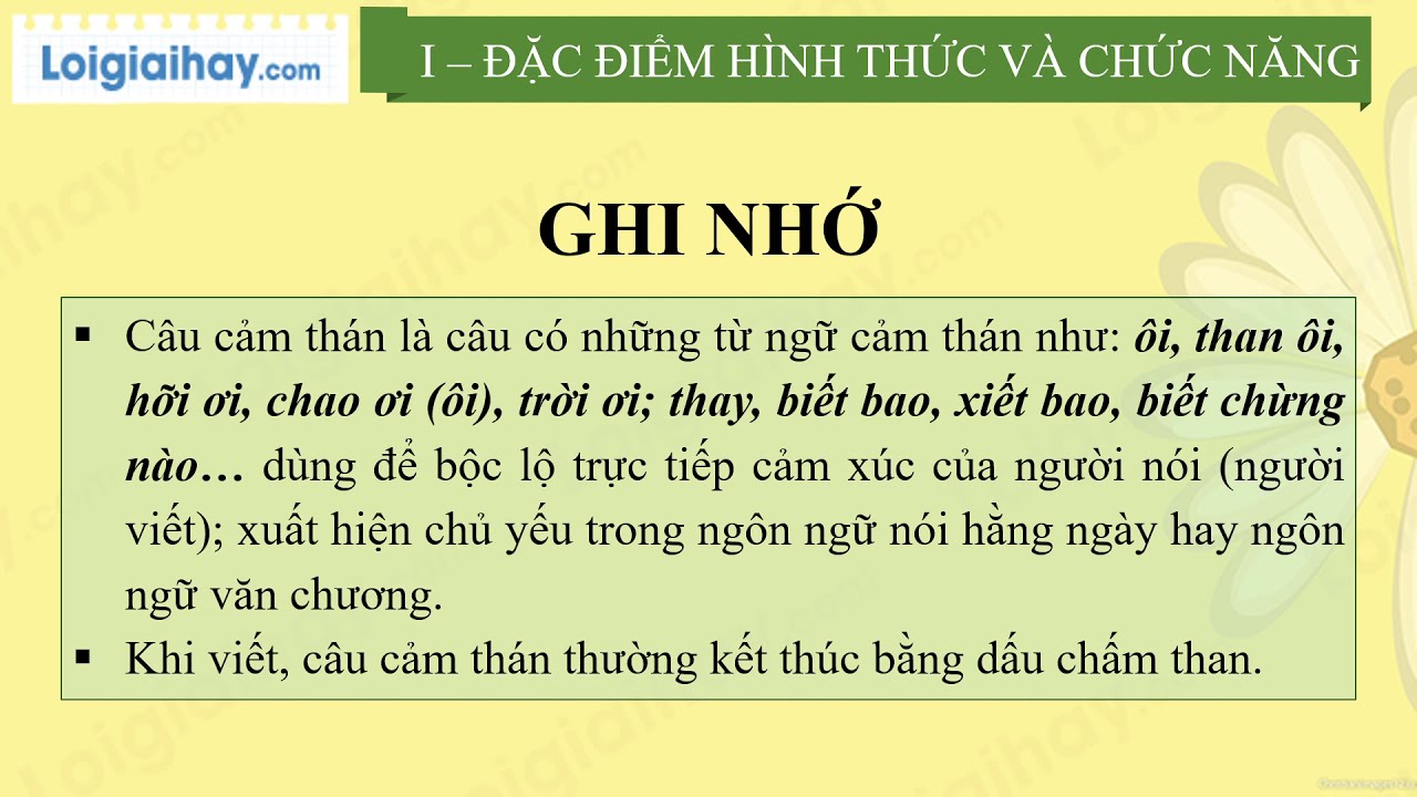 Chức năng câu cảm thán trong Tiếng Việt
