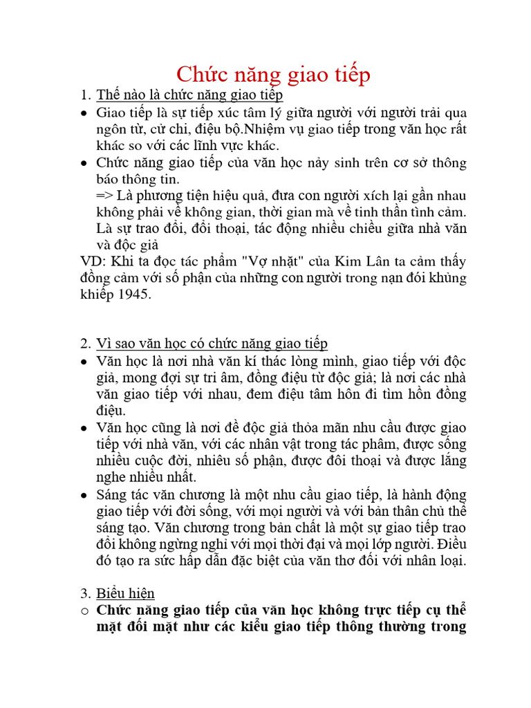 Chức năng giao tiếp của văn học