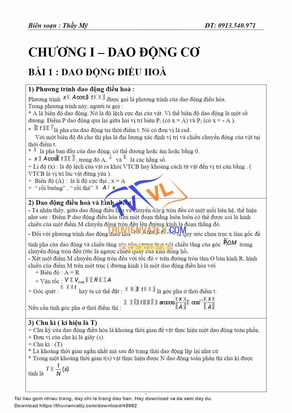 Tổng hợp công thức Lý 10 học kì 2 Gallery 1