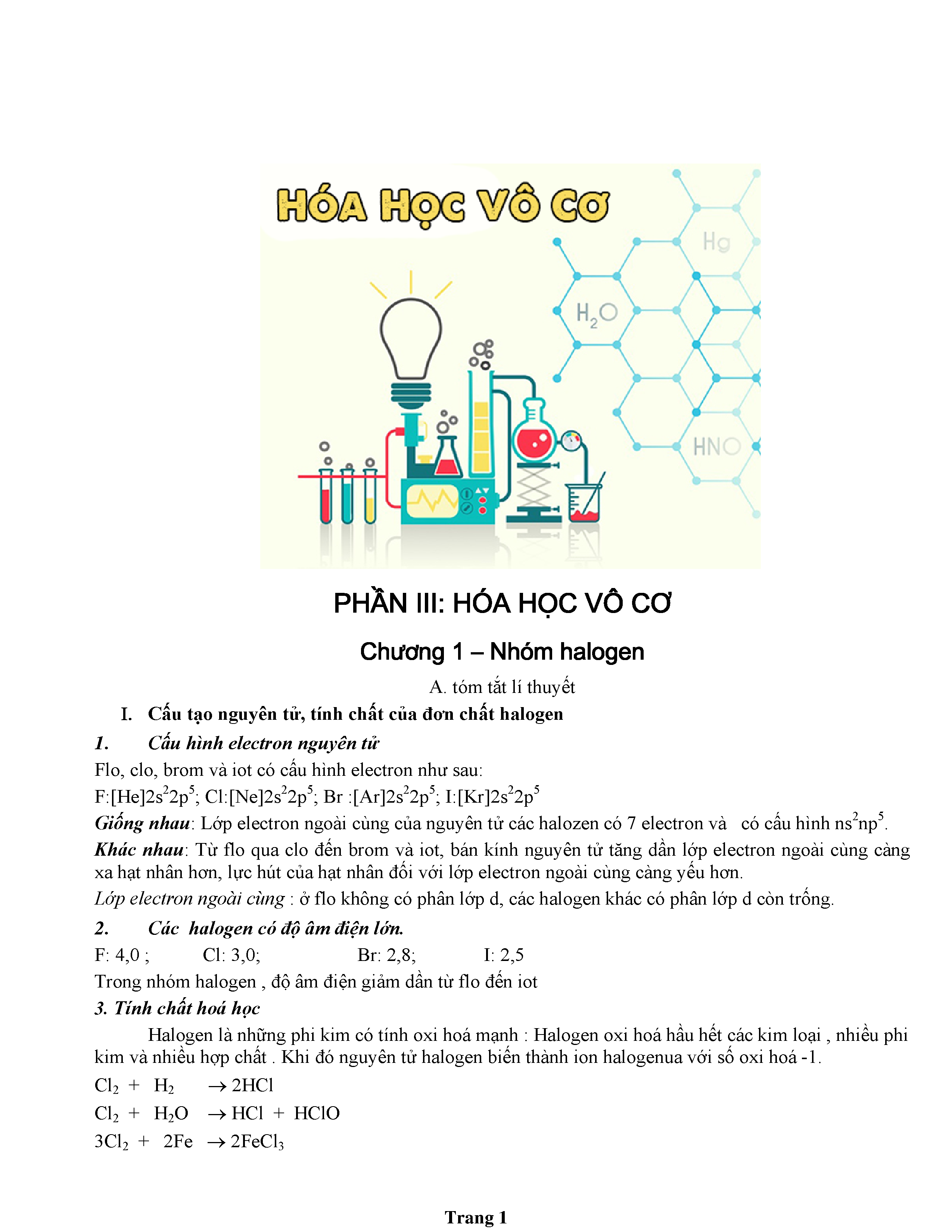 Hóa Vô Cơ 12: Tổng hợp kiến thức và bài tập Gallery 1
