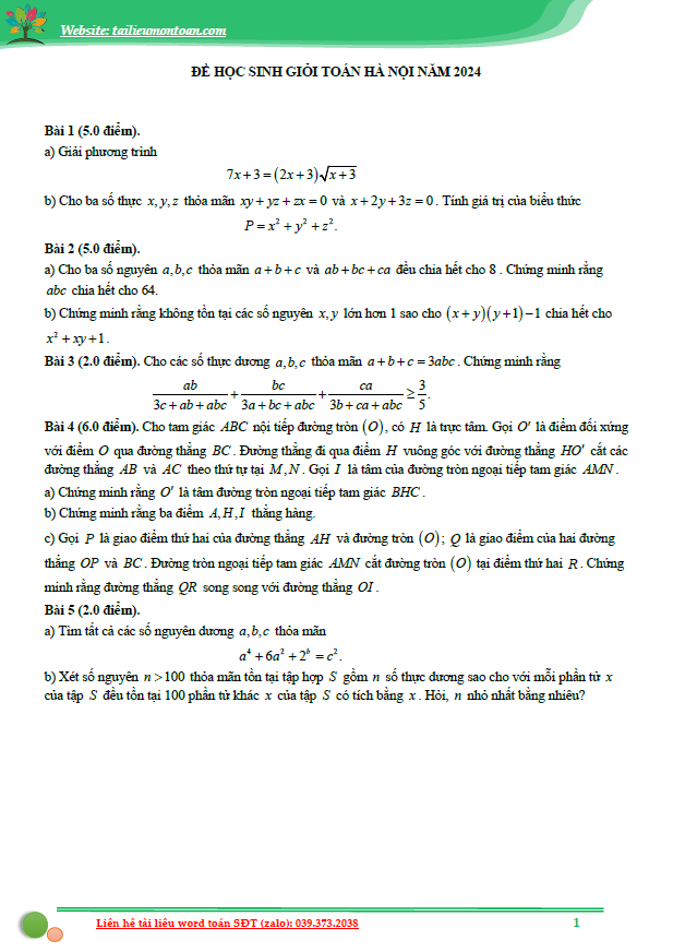 Học Sinh Giỏi Toán 9 Gallery 1