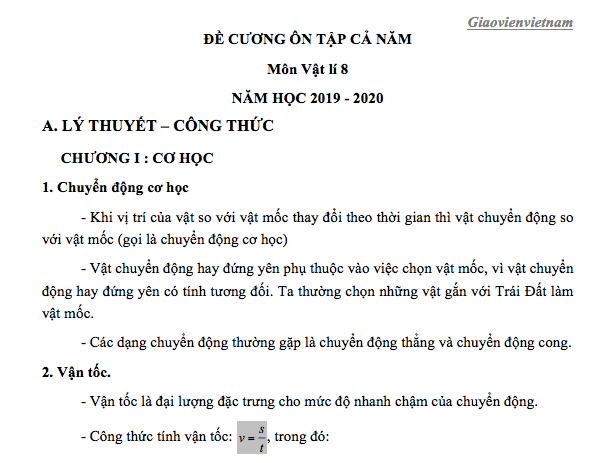 Ôn tập Vật lý 8 cuối học kì 2 Gallery 1