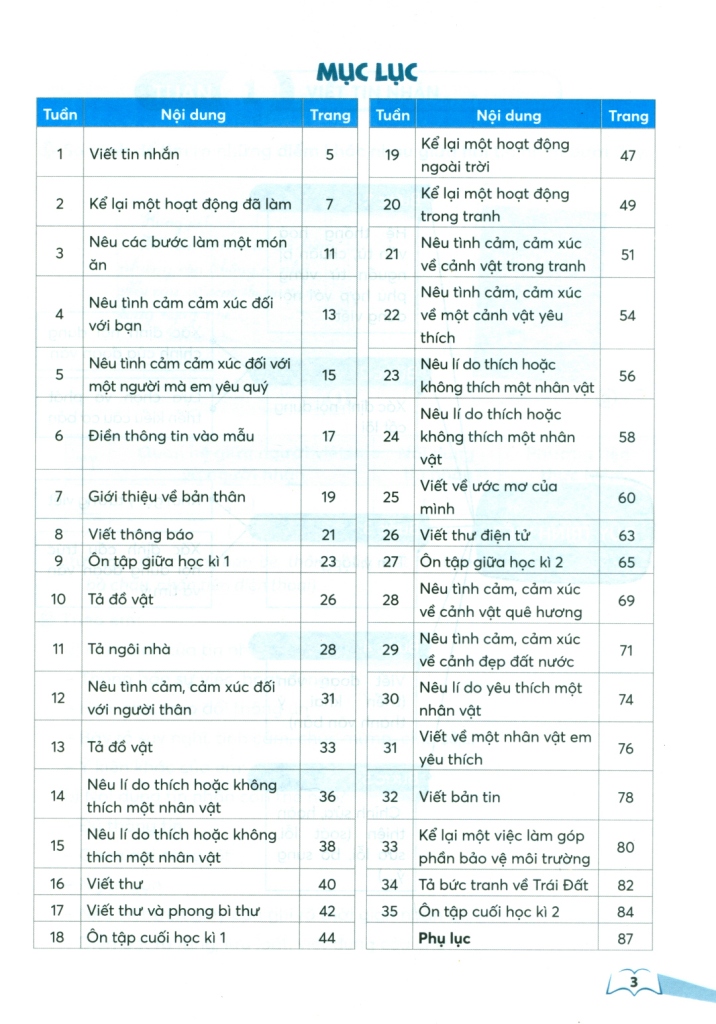 Chương trình Tập Làm Văn Lớp 3 Học Kỳ 1 Gallery 2