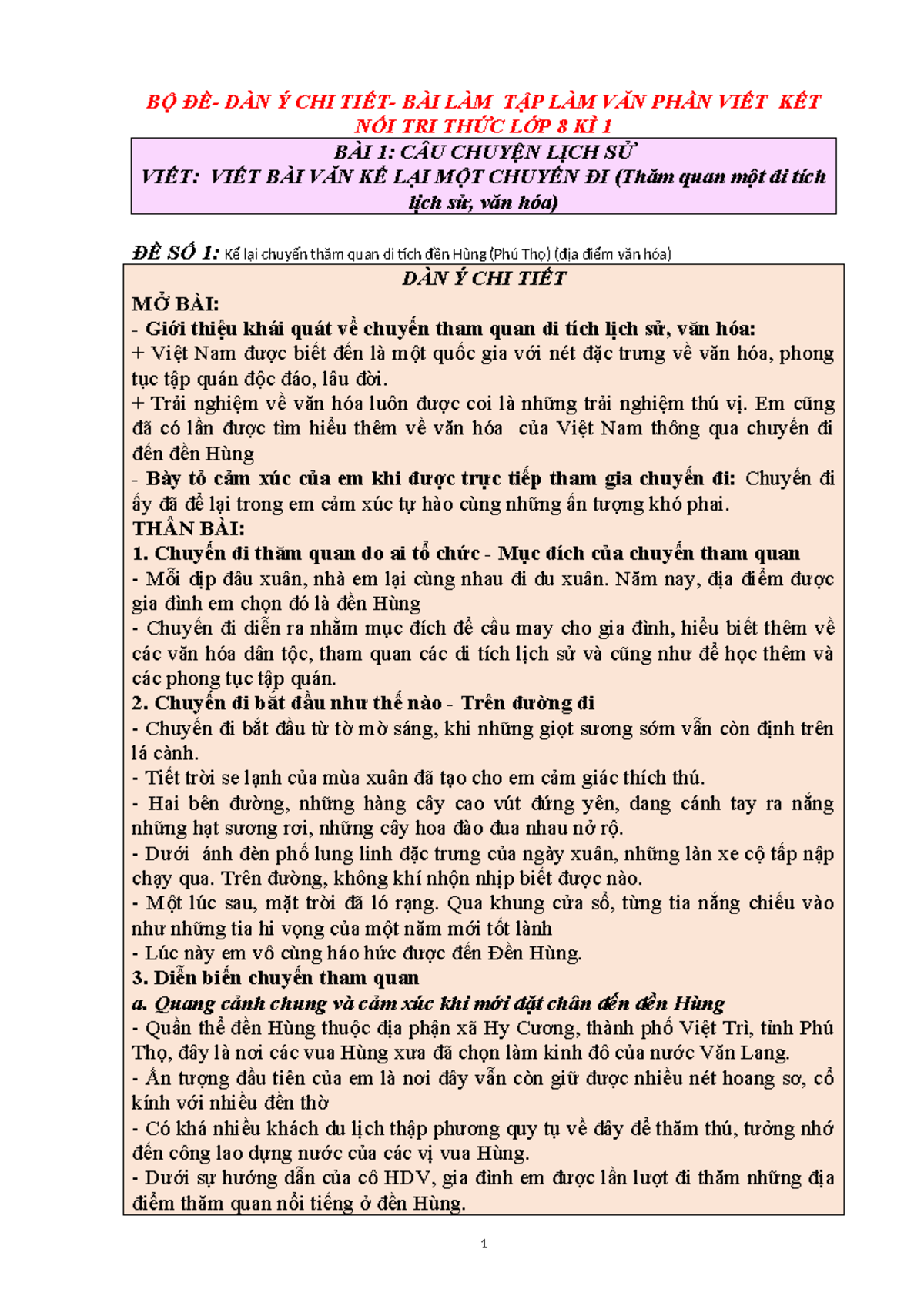 Bài Văn Kể Lại Chuyến Đi Tham Quan Di Tích Lịch Sử Văn Hóa Lớp 8 Gallery 1