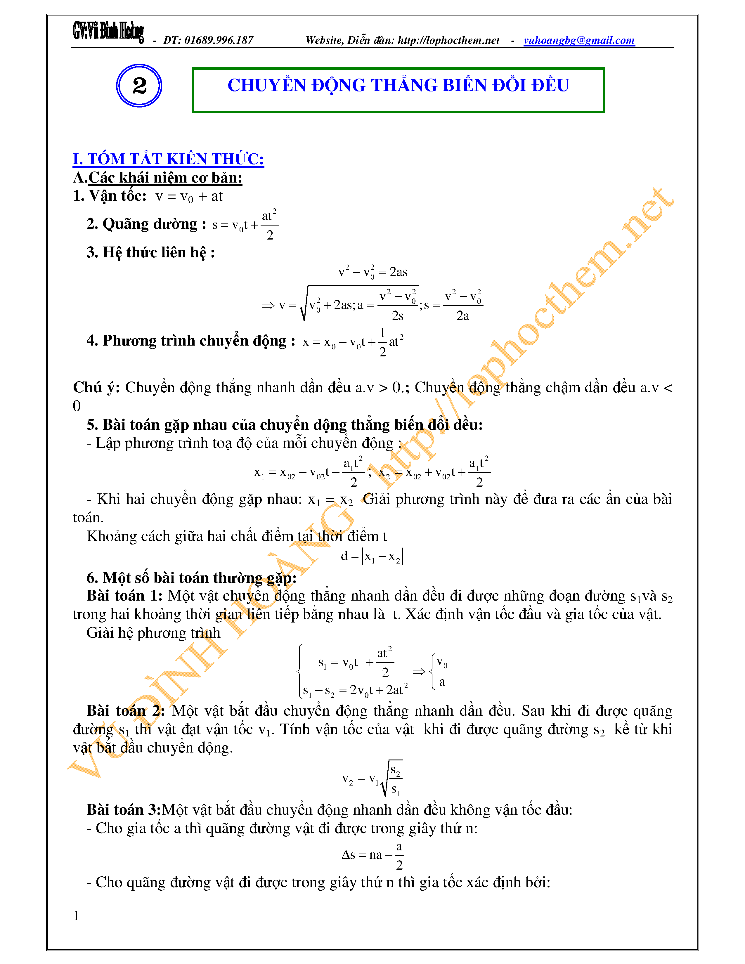 Công thức Vật Lý 10 Gallery 2