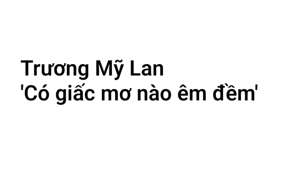 Có giấc mơ nào êm đềm?