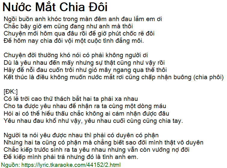 Có lẽ trời cao thử thách bắt hai ta phải xa nhau