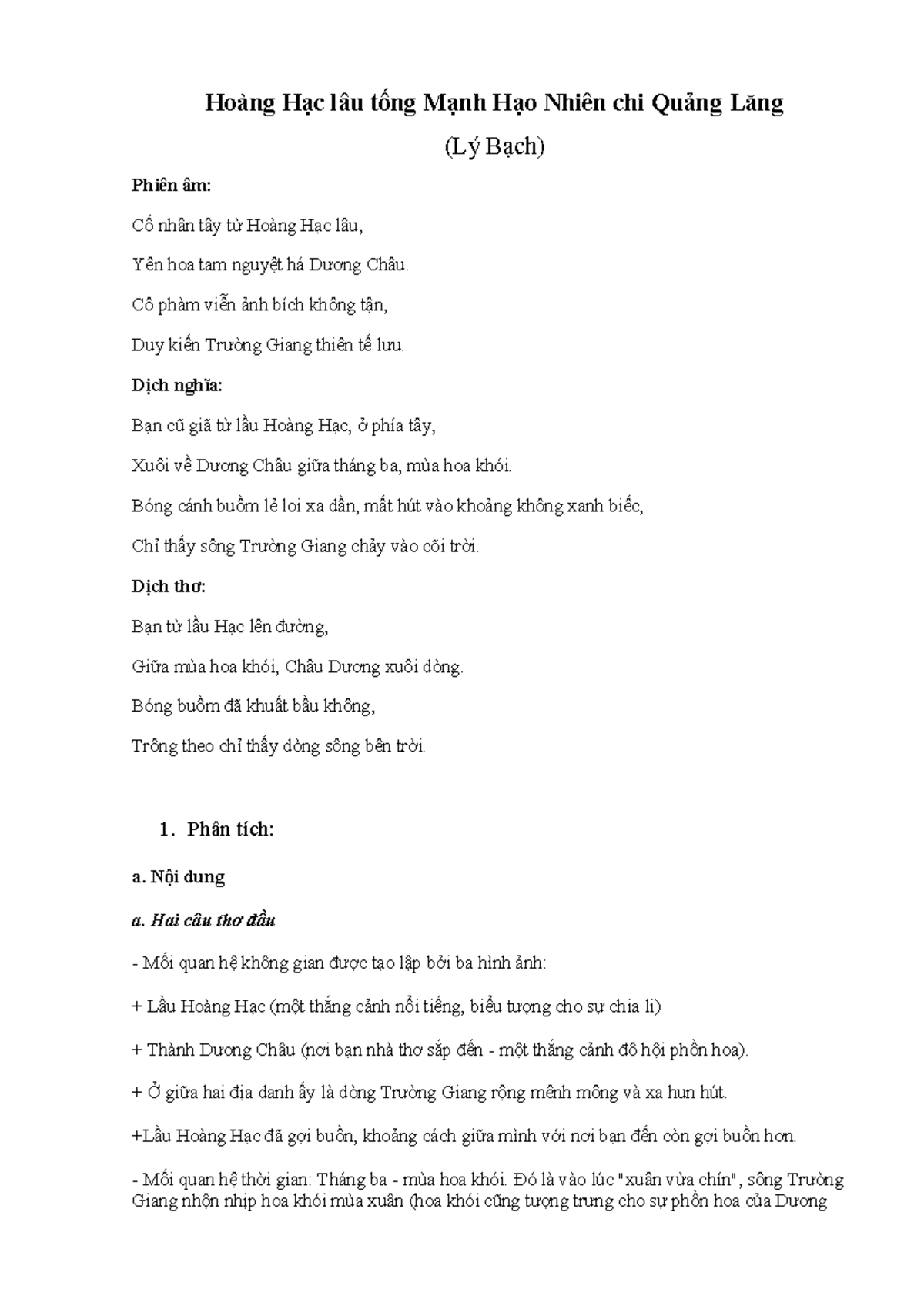 Cố Nhân Tây Từ Hoàng Hạc Lâu Gallery 2