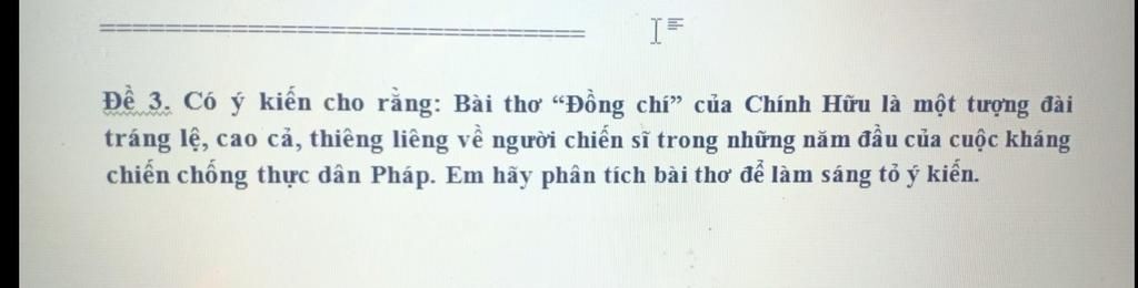 Bài thơ Đồng Chí - Bức tranh tráng lệ về tình đồng đội