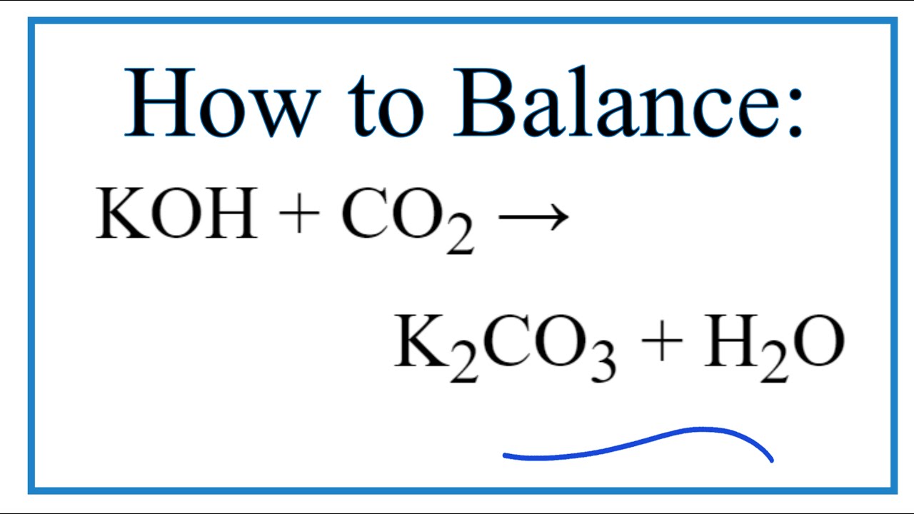 Phản ứng giữa CO2 dư và KOH