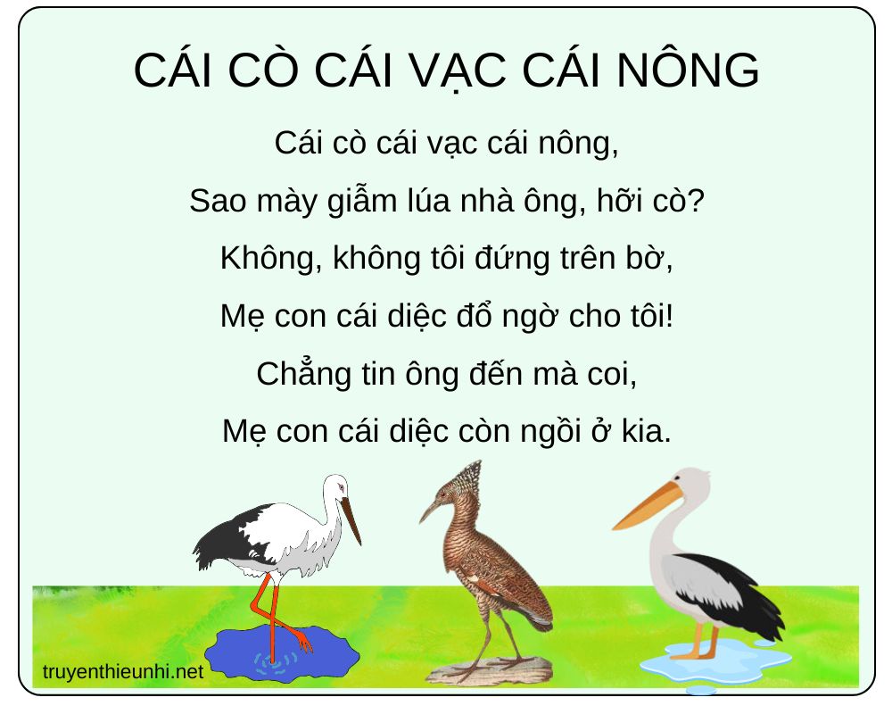 Con cò con vạc con nông là gì?
