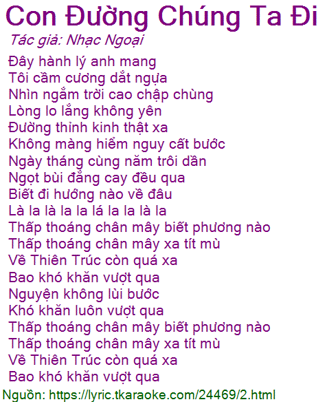 Con Đường Chúng Ta Đi