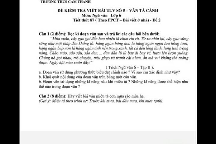 Tả cơn mưa rào mùa hạ lớp 6 Gallery 2