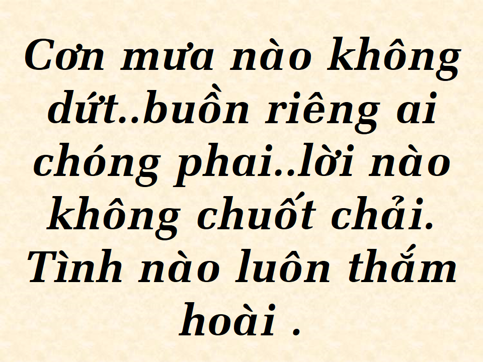 Cơn Mưa Nào Không Dứt