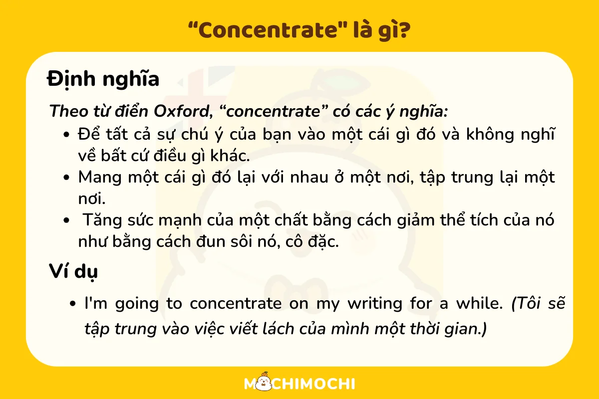 Concentrate On Là Gì?