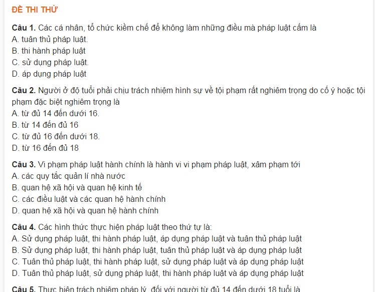 Công dân thi hành pháp luật khi