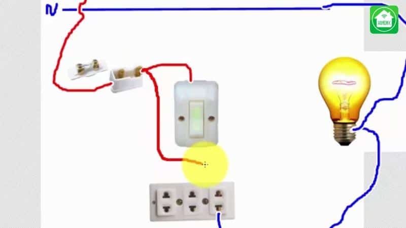 Công tắc hai cực được mắc vào mạch điện như thế nào