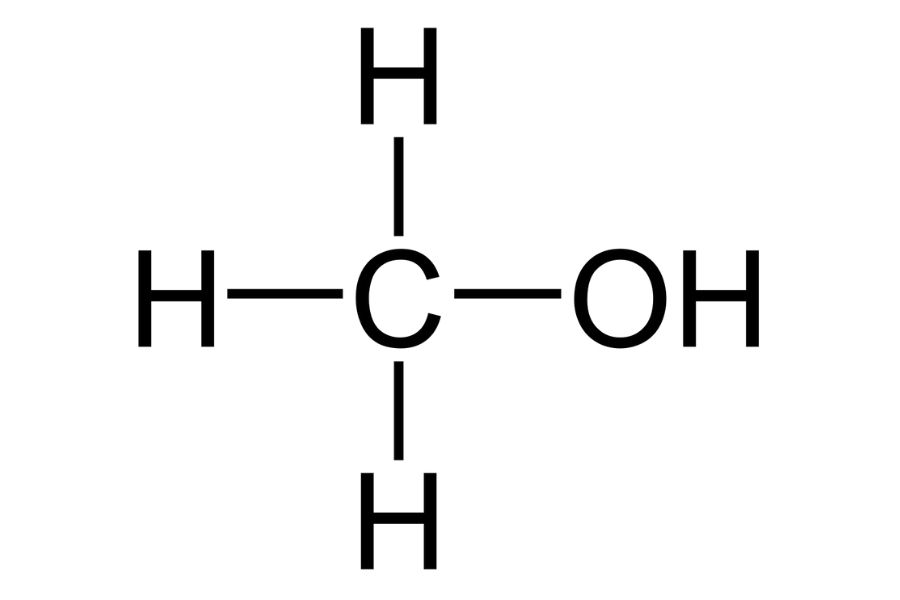 Công thức cấu tạo của Methanol