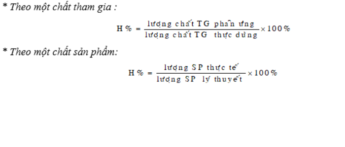 Công thức của Hiệu suất