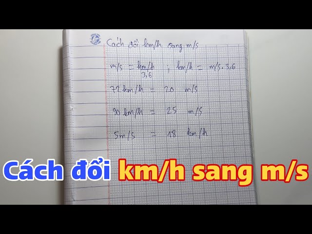 Công thức đổi km/h sang m/s Gallery 2