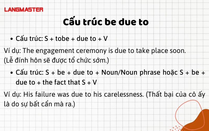 Công thức Due To