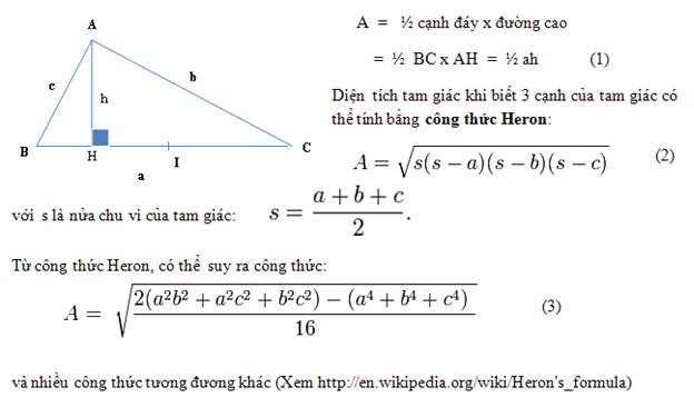 Tính Diện Tích Tam Giác Biết 3 Cạnh Lớp 5 Gallery 1
