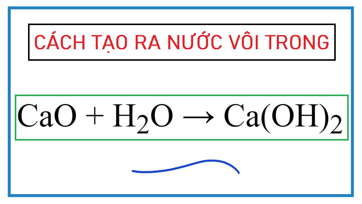 Công thức hóa học của nước vôi trong
