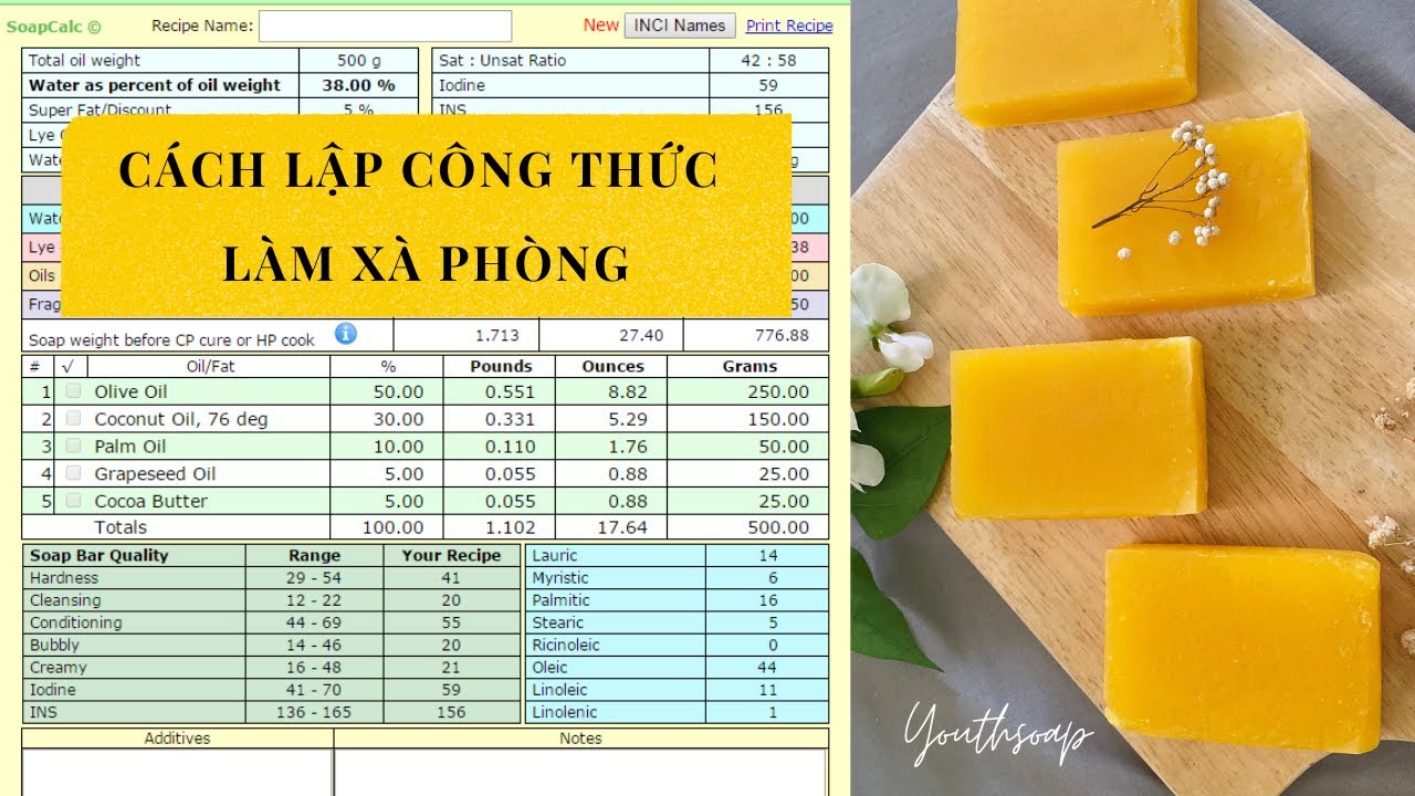 Công thức làm xà phòng đơn giản tại nhà
