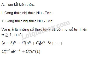 Nhị Thức Newton Lớp 11: Công Thức, Ví Dụ và Bài Tập Gallery 1