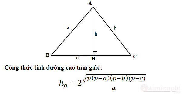 Công thức tính chiều cao tam giác cân Gallery 2